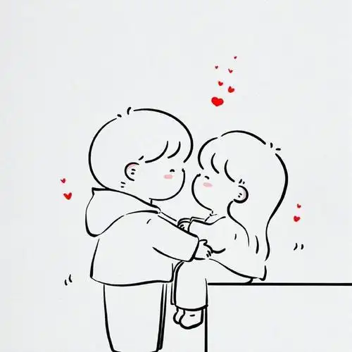 情侣头像 | 超可爱超萌的情人节情侣简笔画头像,也太甜了吧