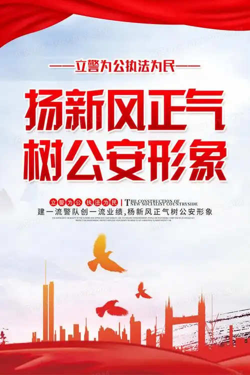 红色公安宣传海报