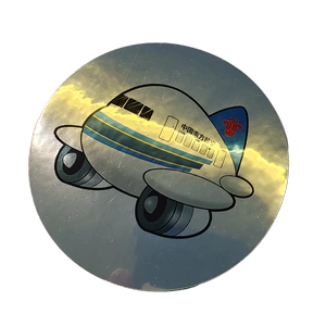 我爱飞行 南方航空卡通飞机机组旅行箱卡通飞机金属防水圆贴纸