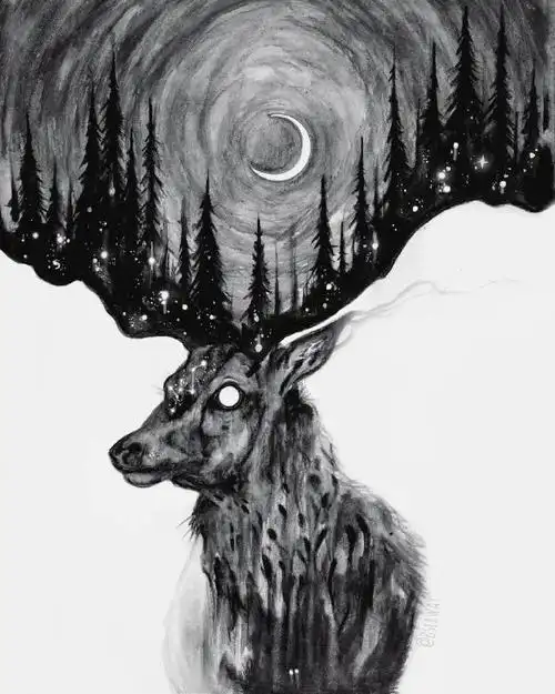 艺术插画 丨 黑白暗黑系列 . brian serway#遇见艺术##爱与艺术