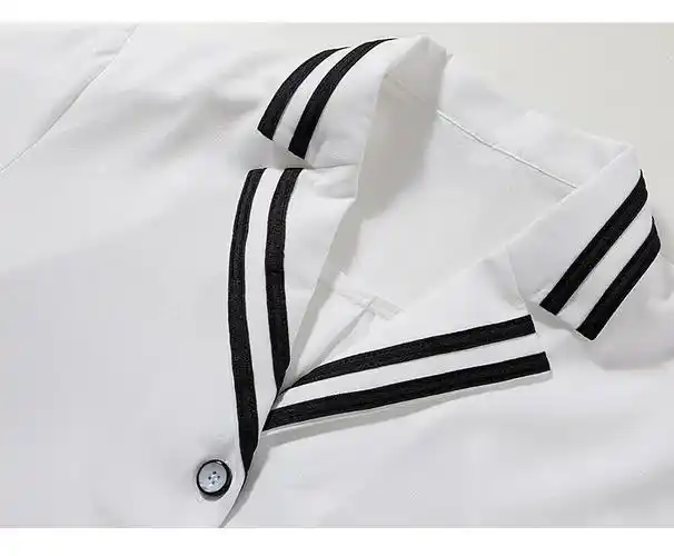 郑秀妍郑秀晶明星同款海军衬衫白色学生衬衫