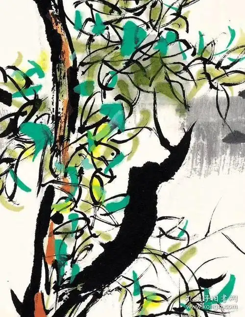 吴冠中-双燕.纸本大小71.14*140厘米.宣纸原色微喷印制