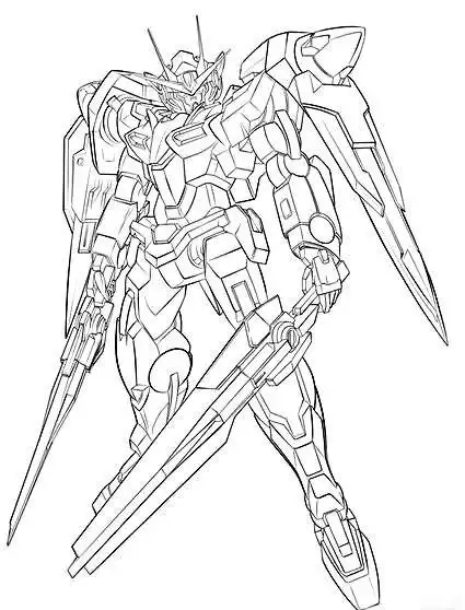 机甲的结构的简单画法,简笔画机甲简单画法,构造清晰的机甲简笔画