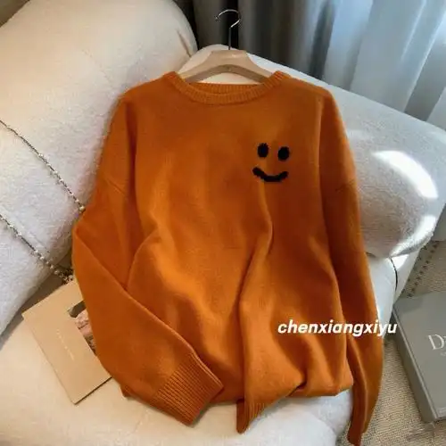 橘色笑脸毛衣yyds快冲