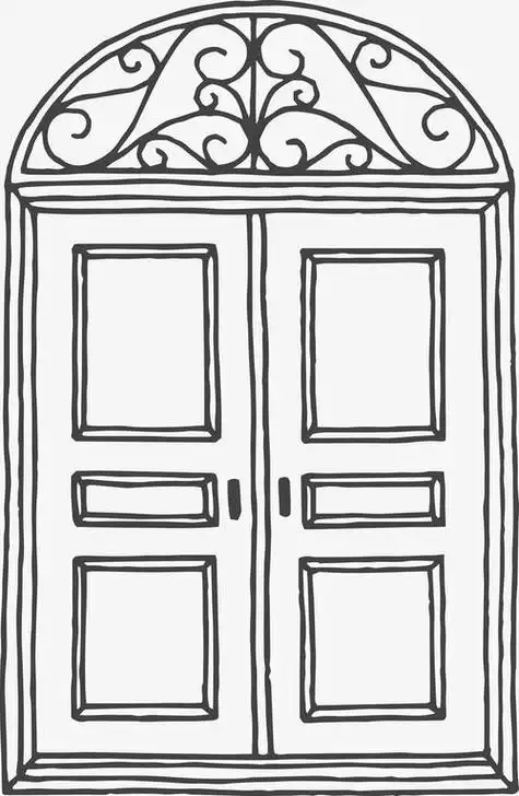 卡通简约简笔画黑白插画小清新