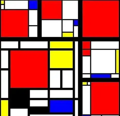 欣赏蒙德里安的格子画