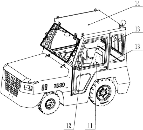 一种四座行李牵引车的制作方法