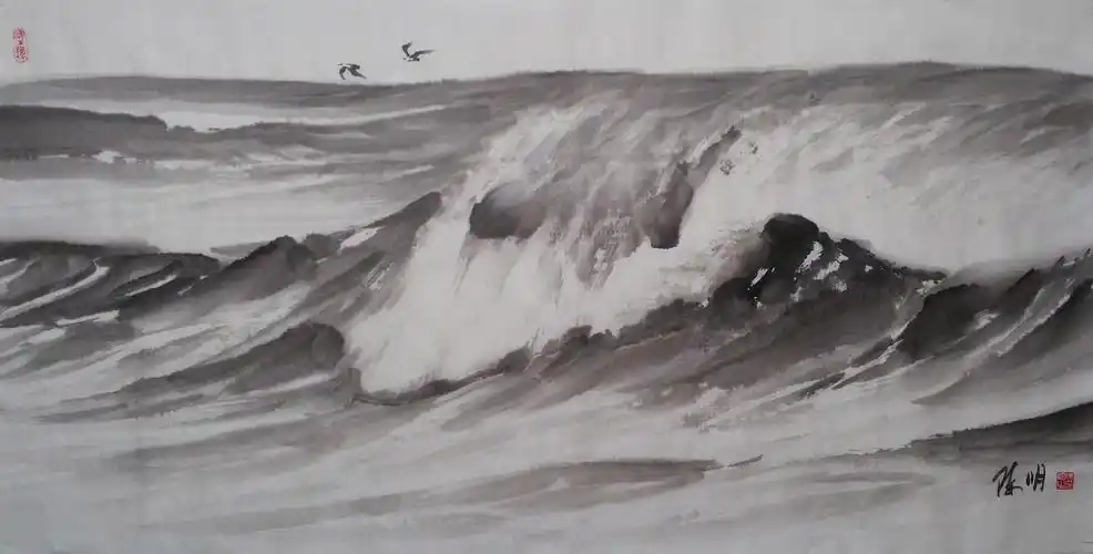 激情的释放陈明大海系列作品鉴赏