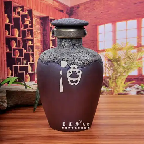 美瓷林 30斤装景德镇陶瓷酒坛子创意手工雕刻高端珍藏白酒坛酒罐缸