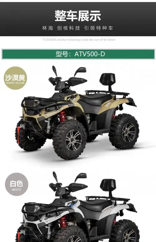 林海493cc大型沙滩摩托车山地越野四驱四轮沙滩车成人燃油吉普车 t