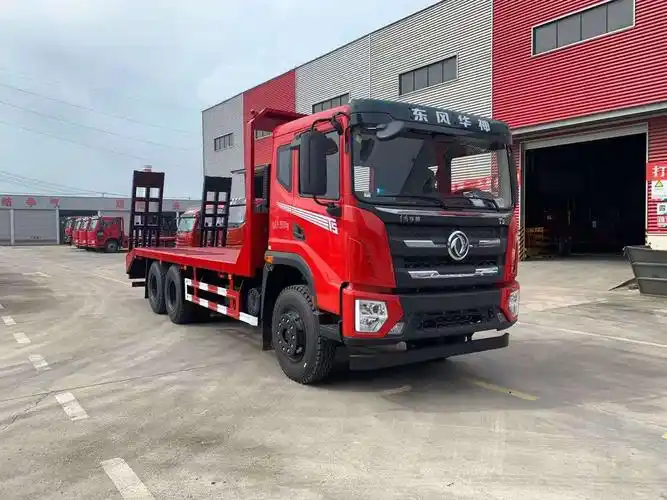 国六东风华神t5后八轮平板车图片