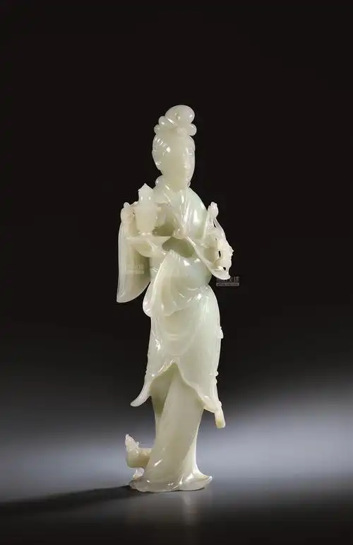 清中期 玉雕仕女立件