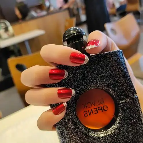 美甲成品女抖音网红同款假指甲全贴片防水穿戴甲可拆卸长款图案款