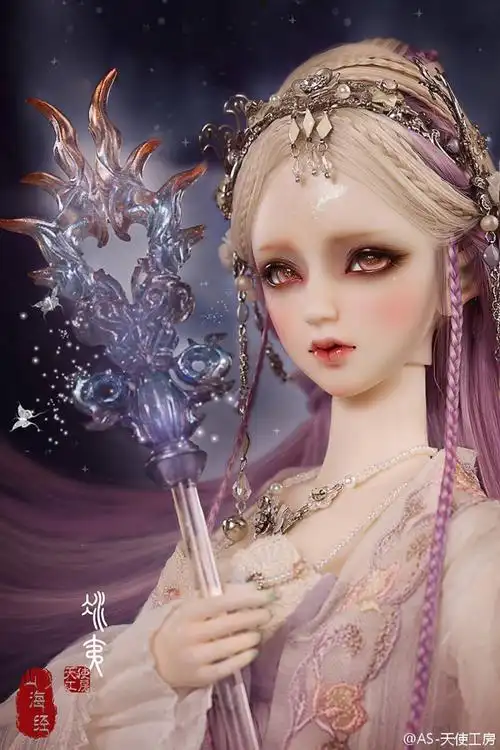 山海经_水神 冰夷〗日本 动漫 sd娃娃 bjd 玩具 人偶 美男 帅哥