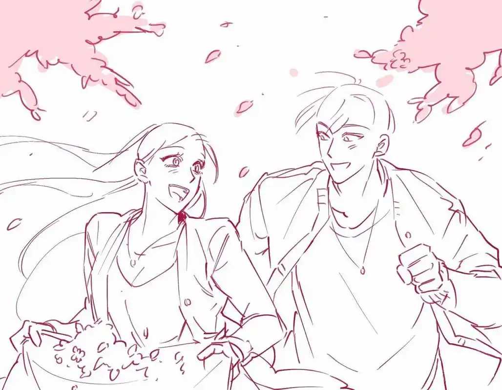 樱花季双人互动模板素材