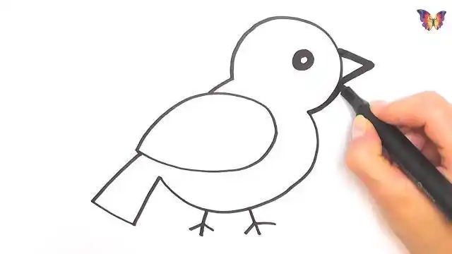 简易画教你画一只可爱的小鸟