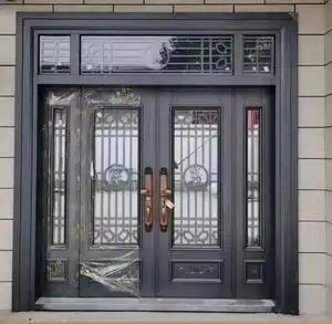 进户门非标防盗门别墅门农村大街门客厅玻璃拼接门入户门定制大门