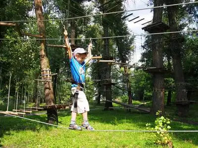 绳索公园儿童攀爬照片