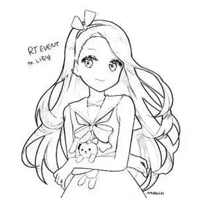 用铅笔画小女生简笔画简单又漂亮