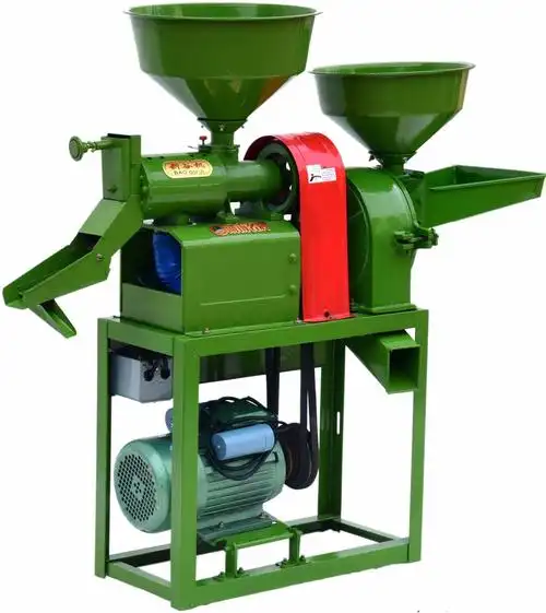 新款家用打米机稻谷加工小型碾米机带粉碎机组合米机包邮