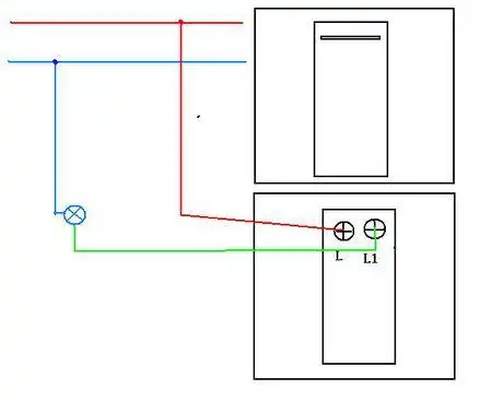 急求单联单控开关实物接线法