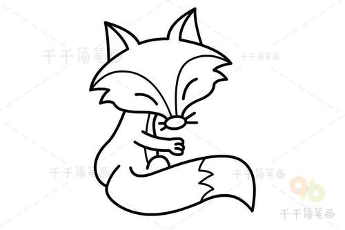 卡通小狐狸简笔画画法步骤