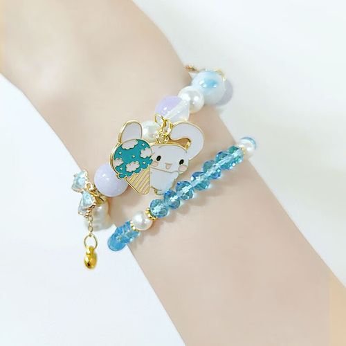 飞花闺蜜手链女学生儿童手串小孩手环女士少女姐妹两人一对可爱小饰品