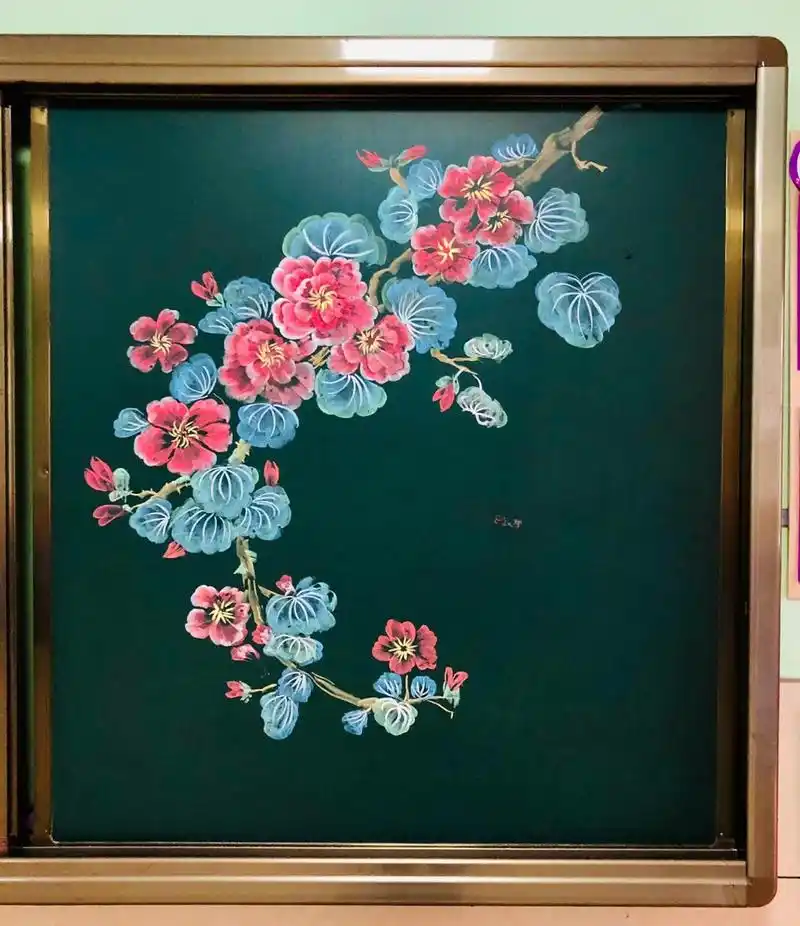 粉笔画 花朵 临摹绚丽