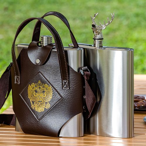 酒壶伏特加酒瓶俄罗斯五斤不锈钢白酒壶随身便携小酒酒具