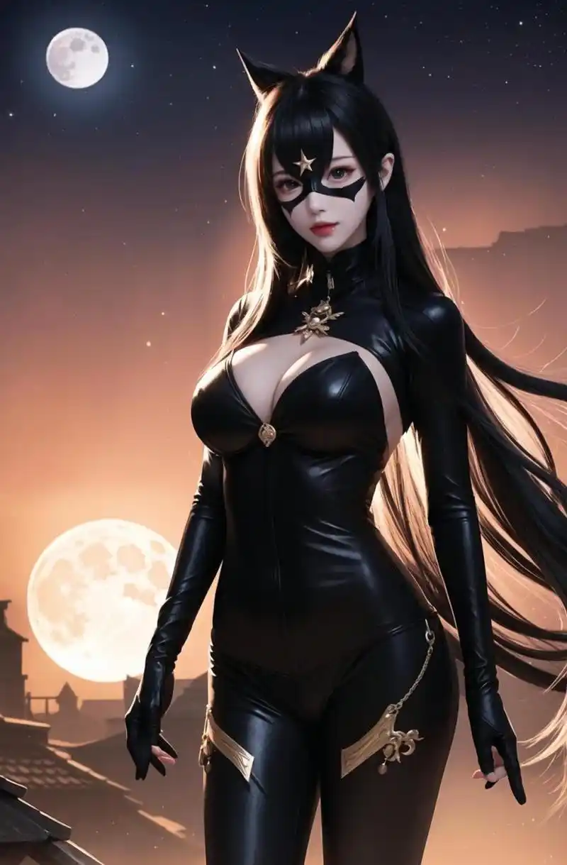 ai性感妖娆的蒙面刺客#二次元美图