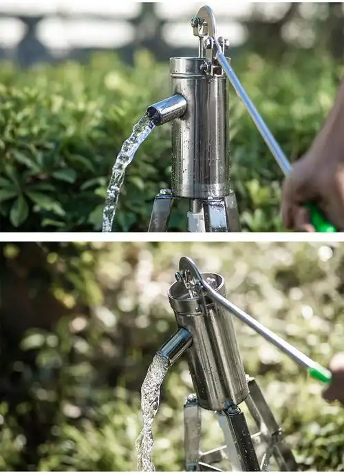 老式打水器家用摇水泵手动摇水机井水手压泵吸水器不锈钢老式打水机