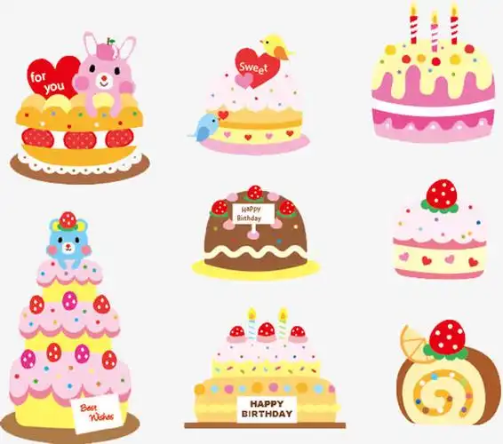 草莓卡通蛋糕图片素材