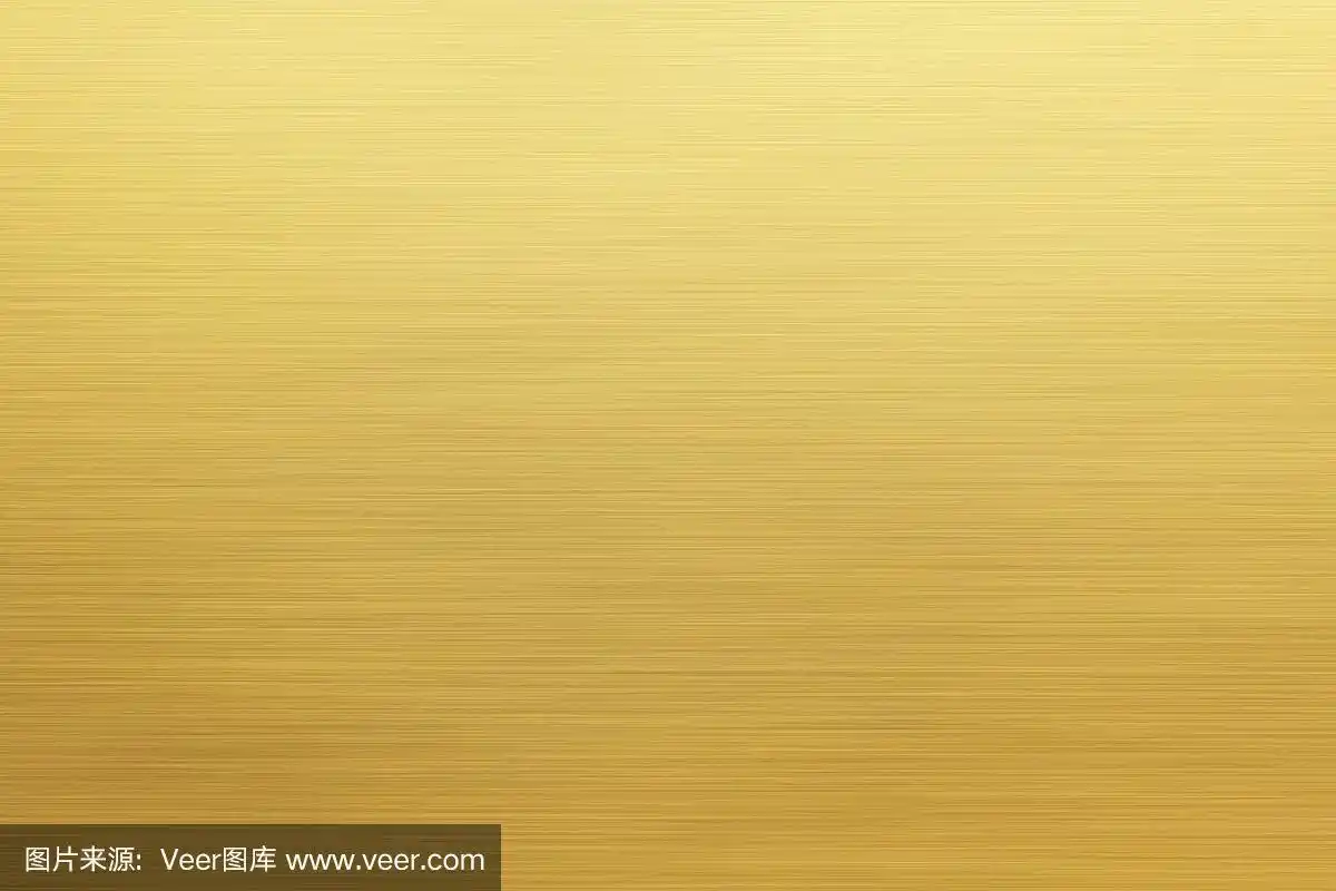 金色拉丝金属纹理或不锈钢板背景