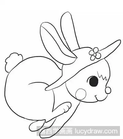 简笔画教程:怎么画一只奔跑的兔子-露西学画画