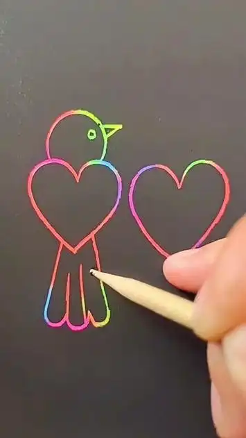 简笔画育儿刮画纸