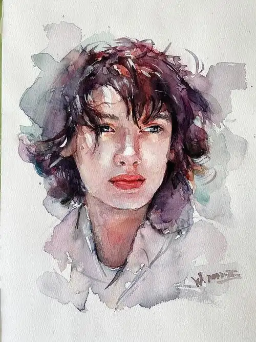 report收藏share水粉风景画习作792《云天漫记》系列插画合集317304