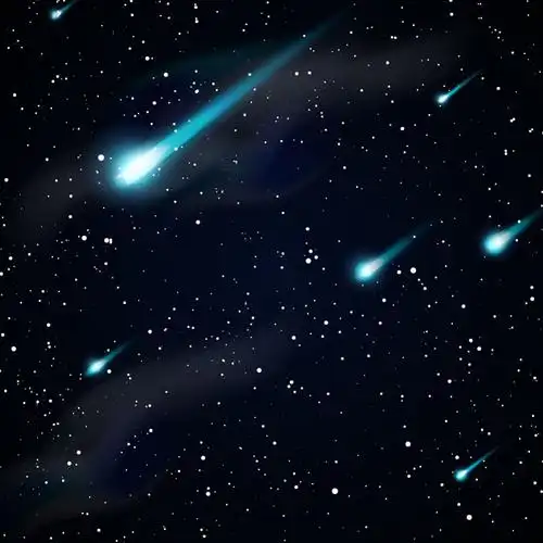 逼真的流星划过夜空背景矢量素材eps