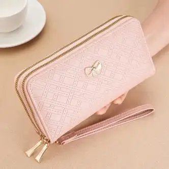 酷奇袋鼠女士钱包手拿包女长款简约手机包多功能大容量时尚妈妈钱夹