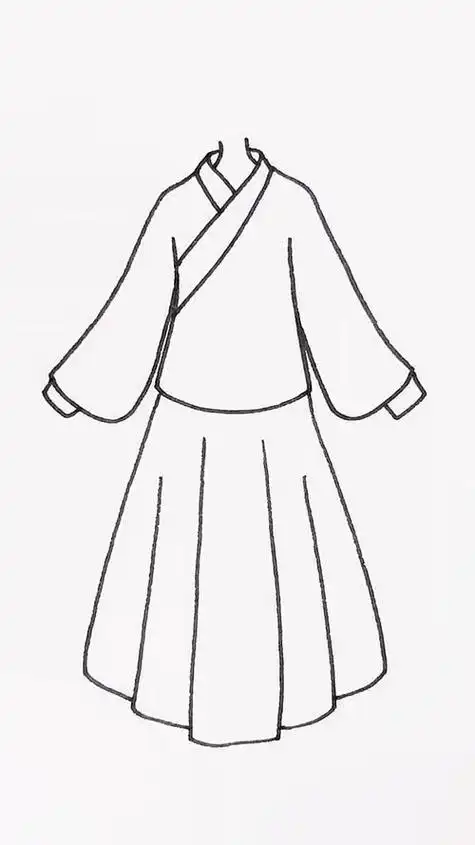 好看的简笔画古装衣服