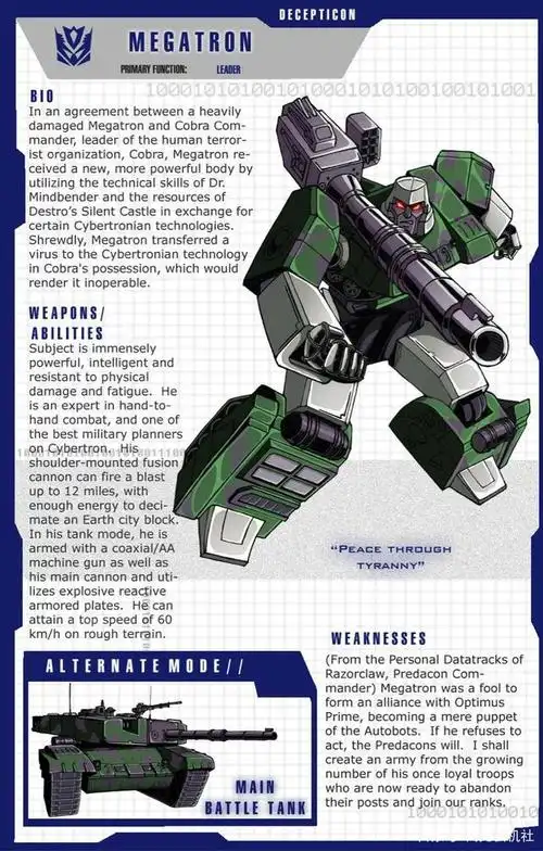 变形金刚g2:霸天虎首领威震天的"老顽固"形态