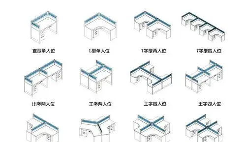 华艺办公桌屏风工位定做铝合金材质组合工位屏风办公桌