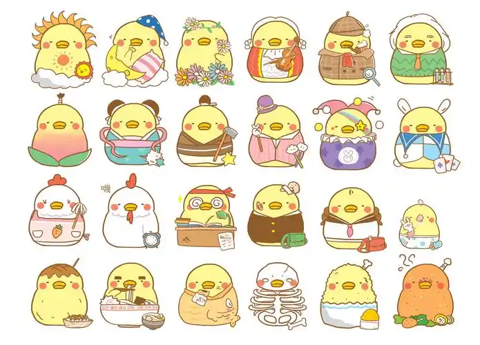 好疗愈!日系可爱百变鸡仔3