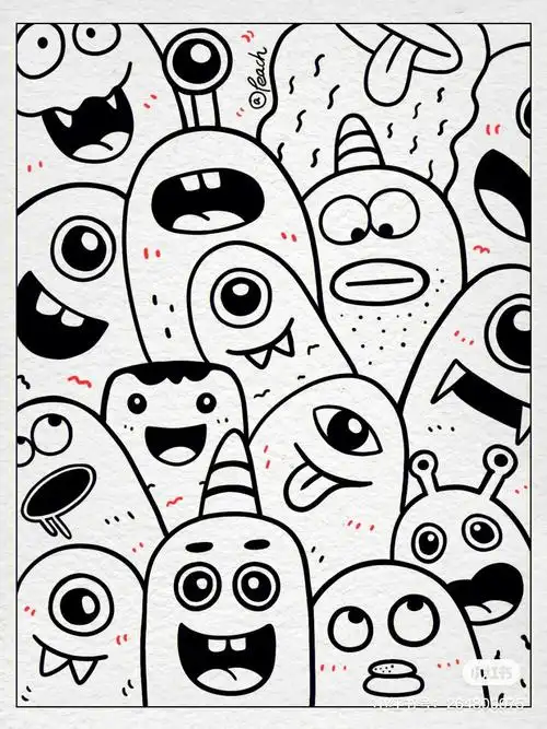 临摹小怪物叠叠乐