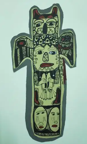 枣庄市少儿美术中心西方班《神秘图腾柱》作业