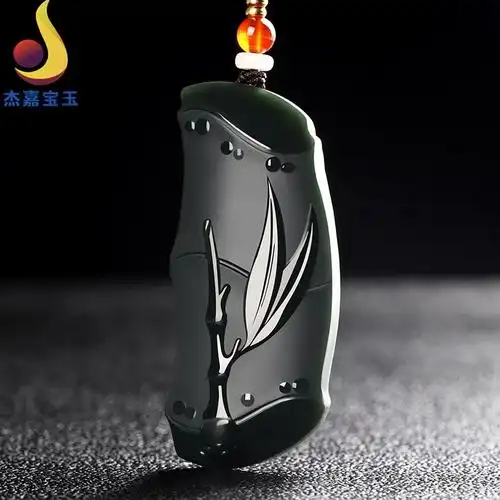 杰嘉宝玉原创新款天然和田玉竹节玉坠真品新疆青玉节节高吊坠男士女士