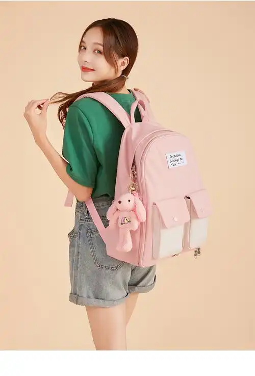 酷奇女包轻奢品牌书包女初中生大容量双肩包女原创双面包大学生背包女