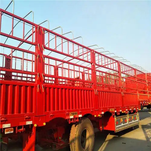 立柱可拆卸式苍栅挂车 广旭 10-13米仓栏半挂车 仓栏式半挂车长度 可