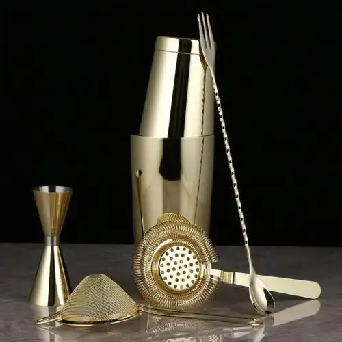 酒壶不锈钢波士顿酒吧调酒器具鸡尾酒雪克壶套装专业调酒器