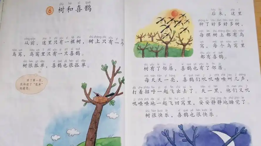 [朗读打卡]一年级课文～树和喜鹊