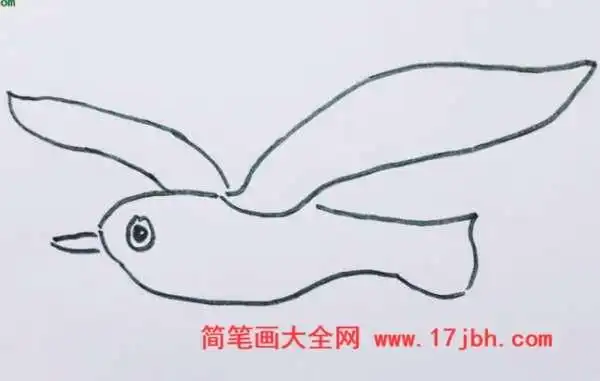 几个步骤一幅飞翔的海鸥的简笔画步骤图片就画好了,大家觉得怎么样呢?